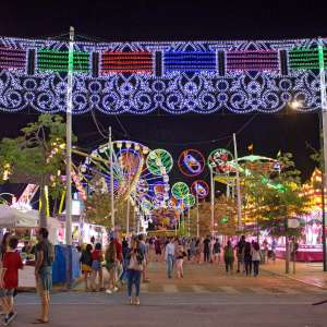 The Feria in Estepona in July.